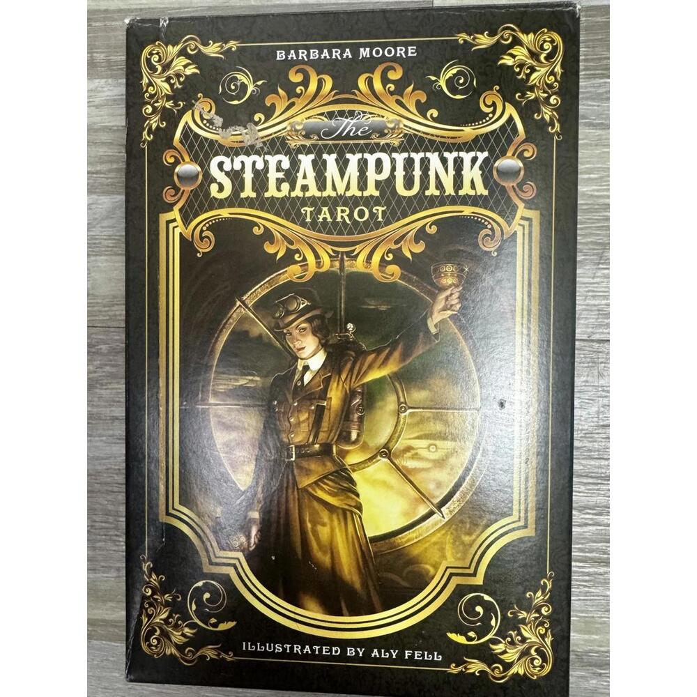 steampunk tarot deck barbara moore aly fell llewellyn 78 card illustrated